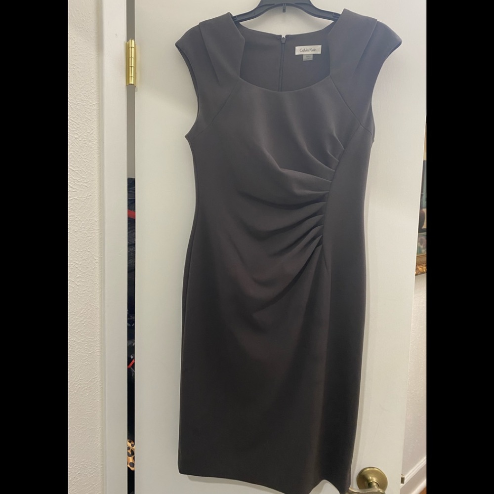 Dark gray, business dress